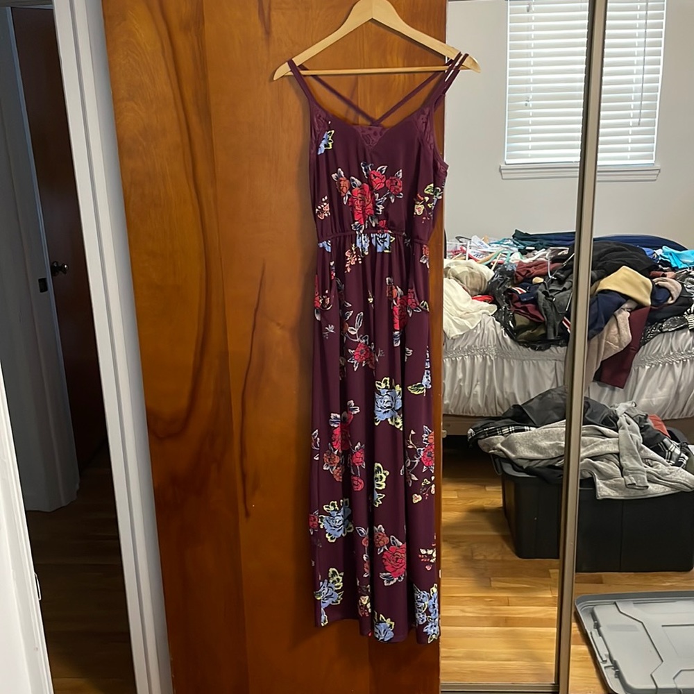 Floral maxi dress.